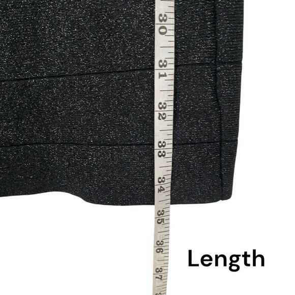 Forever 21 Black Silver Sleeveless Contour Sweater Dress Size Large 127 - Picture 7 of 8